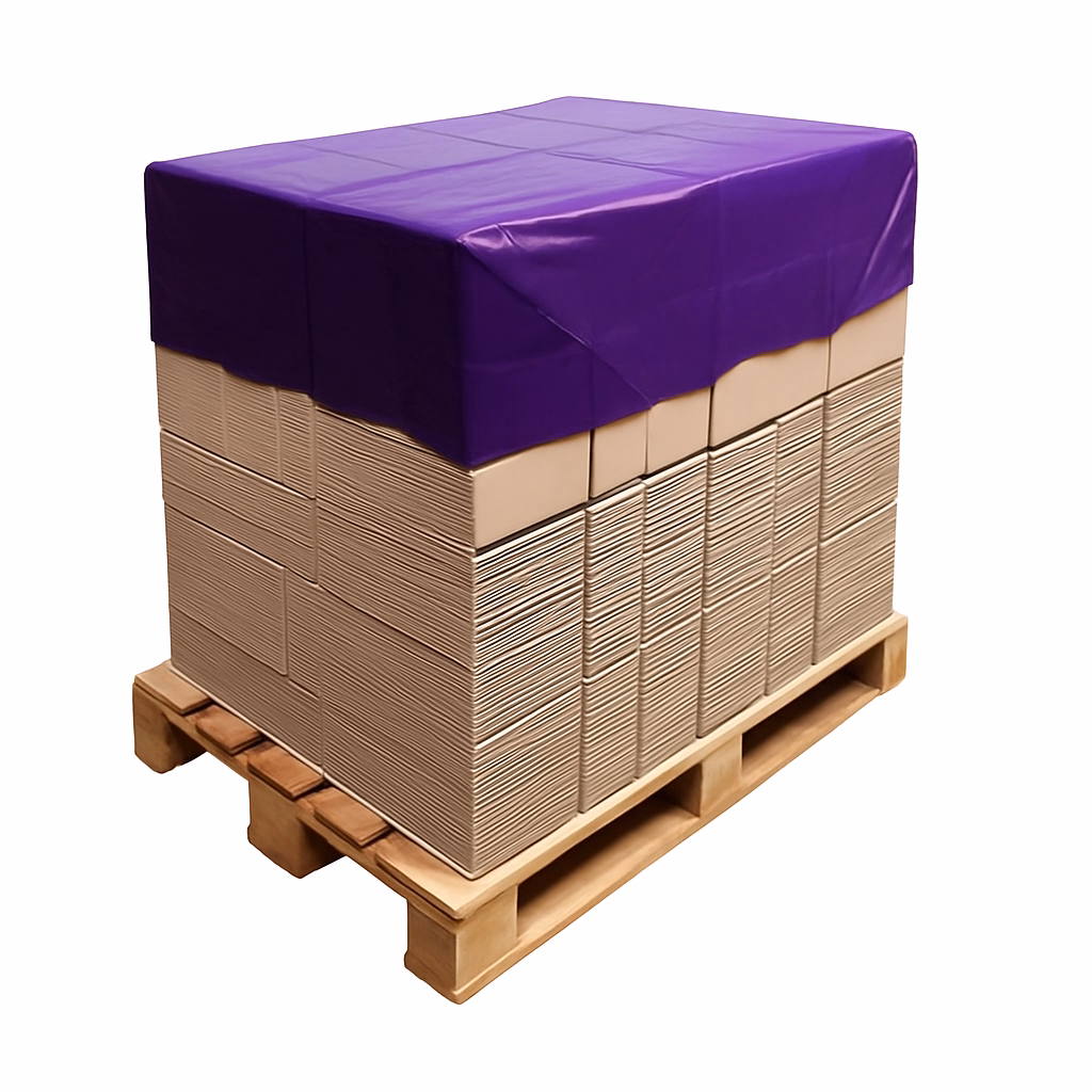 Afdekhoes blokpallet C&P PE 72x84x25 cm 30mu paars