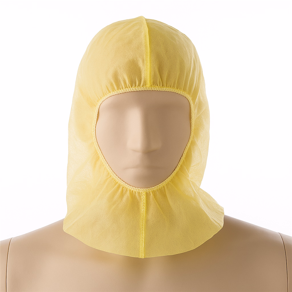 Hoofdkap PP n-w (zonder mondmasker) geel