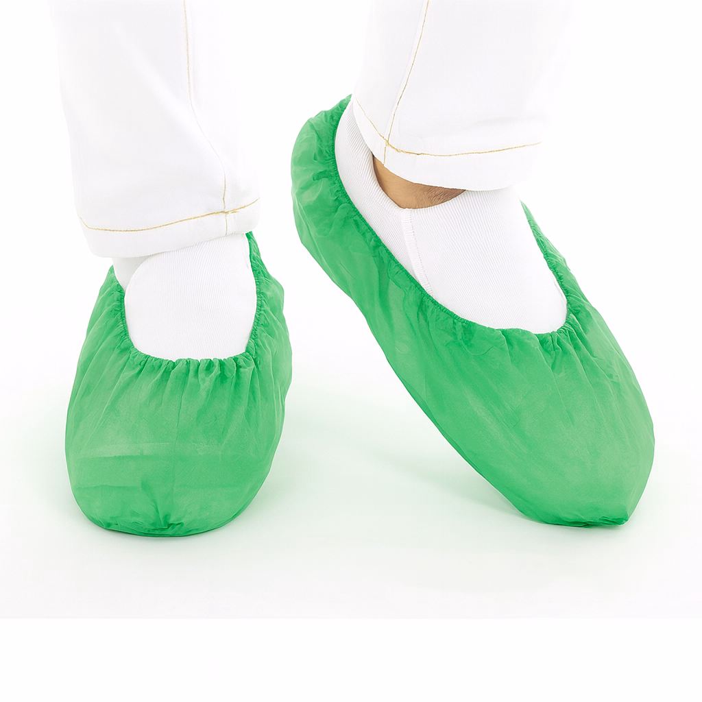 Overschoen PE 41 x 15 cm 40 mu groen